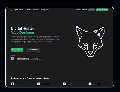 Digital Hunter graphic design ui