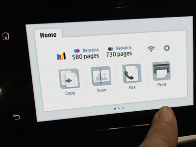 Printer HomeScreen P2 printerui