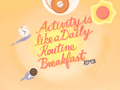 Homework Activity is like a daily breakfast breakfast illustration