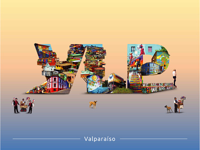 Postcards from CHILE - Valparaíso arts bohemian culture design digital illustration grafitti illustration mixture music postcards variety vector