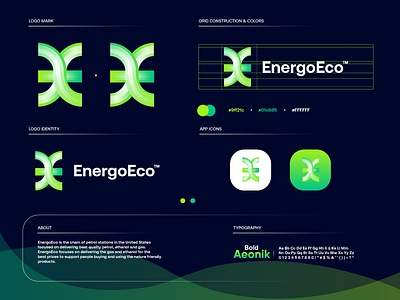 EnergoEco gas gas station logo logo design modern technology