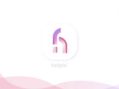 Helpio design gradient letter logo logo design logodesign modern startup technology