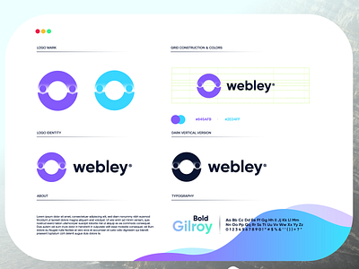 Webley design gradient letter logo logo design modern startup technology