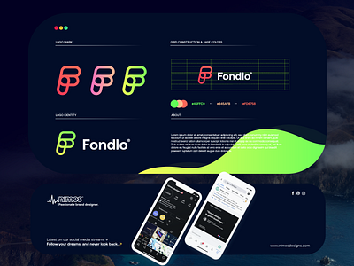 Fondlo branding design gradient letter logo logo design logodesign modern startup technology