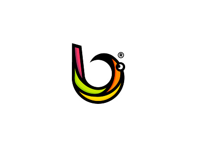 Bird b letter bird logo logo design