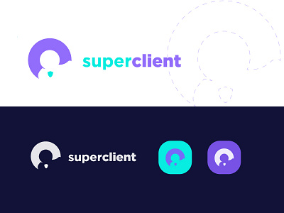 superclient client logo logo design