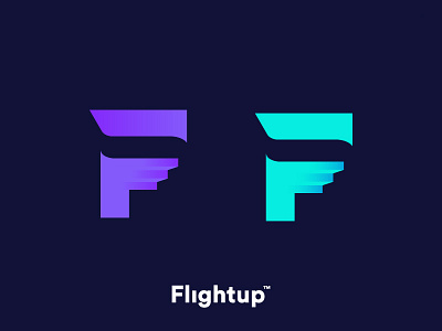 FlightUp airplane flight logo logo design