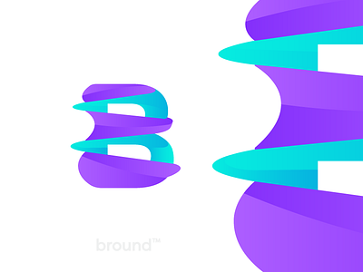 Bround - B Letter b branding letter logo logodesign technology