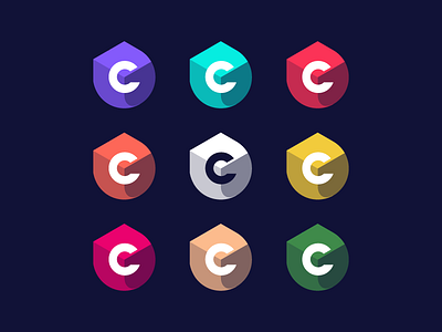 Colorful C Logo color concept letter logo logo design logodesign modern technology