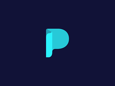 P logo blue gradient logo logo design logodesign modern p technology