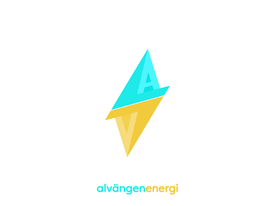 AV Energi energy lightning logo logo design storm