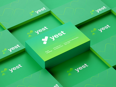 Yest Business Cards business cards design green starup