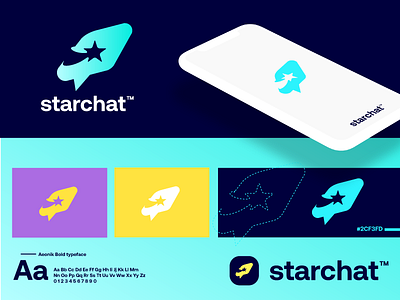 starchat blue chat design illustration letter logo logo design logodesign technology