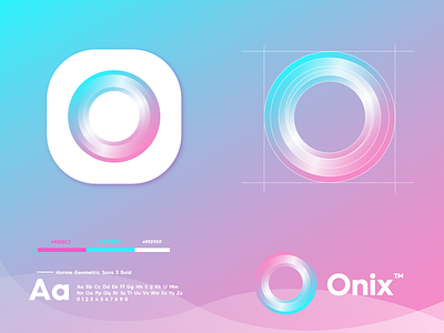 Onix gradient logo logo design technology