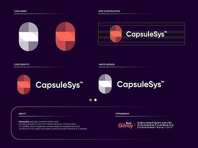 CapsuleSys design gradient letter logo logo design logodesign modern startup technology