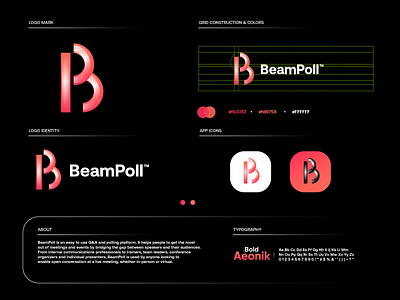 Beampoll design gradient letter logo logo design logodesign modern startup technology