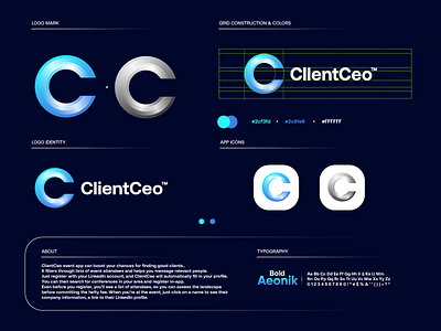 ClientCeo c ceo gradient letter logo logo design logodesign modern technology