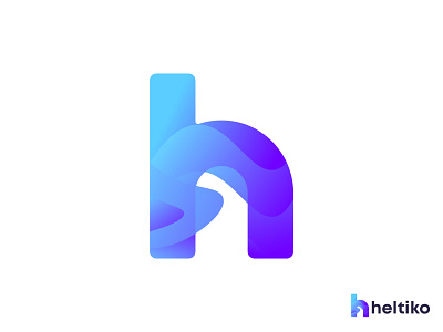 Modern Gradient H logo - heltiko abstract logo agency app logo brand design brand identity branding business g g icon g letter gradient logo illustration international style lettering logo logotype modern logo modern logo designer new trending logo technology typography