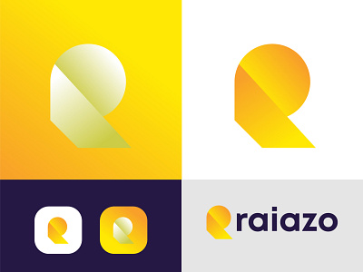 Modern R letter logo design for raiazo a b c d e f g h i j k l m n app icon brand identity branding colorful creative design eye catching gradient illustration logo logo designer logotype o logo o modern logo o p q r s t u v w q y z overlap symbol tech digital typography