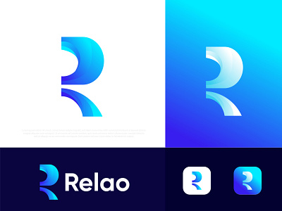 R letter logo for Relao branding branding design custom logo design gradient logotype r r letter r logo typography