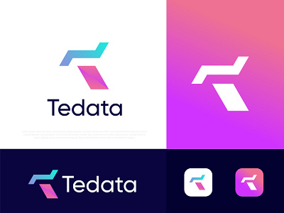 Tedata modern logo । T letter