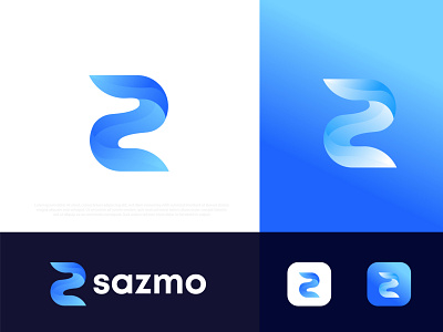 Modern S letter logo for sazmo a b c d e f g h i j k l m abstract app icon brand identity branding colorful creative graphicdesign logo agency logo design logo designer logos logotype modernism n o p q r s t u v w x y z pattern popular s technology typography