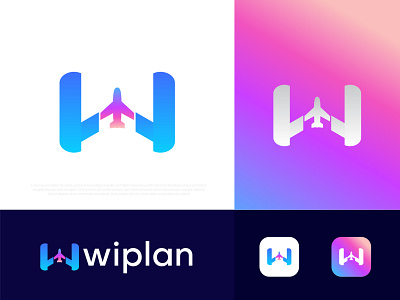 Modern W letter logo design wiplan