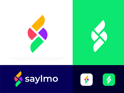 Modern S letter logo design for saylmo abstract app icon best logo designer portfolio brand identity design branding business corporate creative logo gradient illustration logo logo designer logo icon symbol logo mark logotype modern logo s s logo technology typography