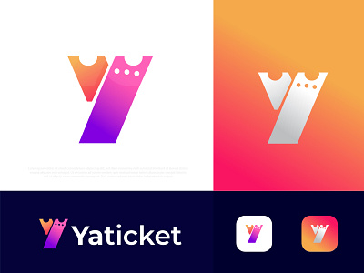 Modern (K+ticket) logo for Yaticket a b c d e f g h i j k l m abstract app icon brand identity branding colorful logo logo agency logo design logo designer logodesign logos logotype modernism n o p q r s t u v w x y z pattern popular technology ticket creative typography