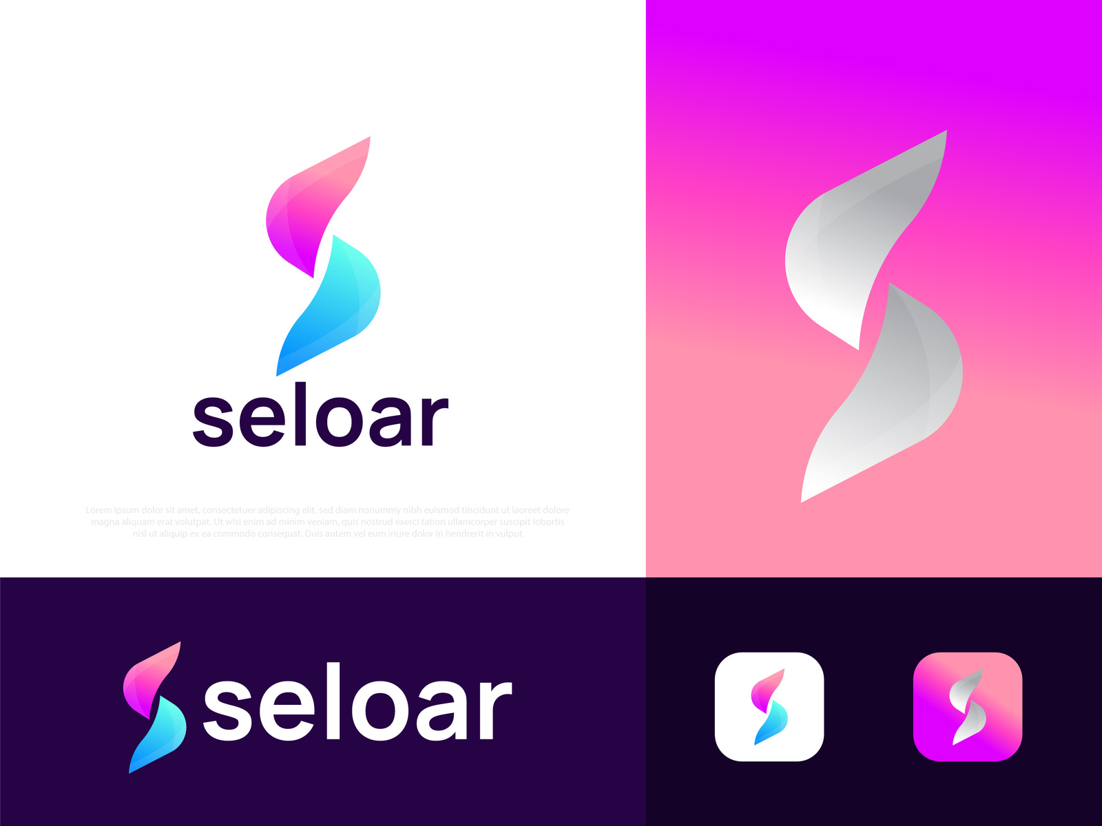 Modern S letter logo for seloar by Arina Huq। Logo Designer on Dribbble