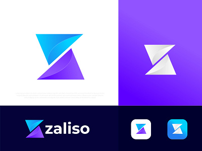 Modern z letter logo for zaliso abstract app icon best logo designer portfolio brand identity brand identity design branding business corporate gradient illustration logo logo designer logo icon symbol logo mark logotype modern logo technology typography z z logo