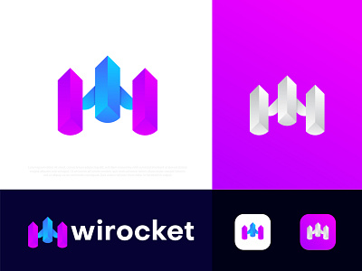 Modern W letter logo design wirocket