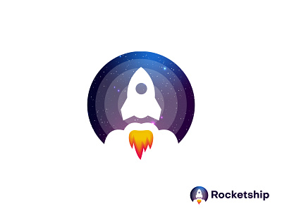 Rocketship Modern Logo