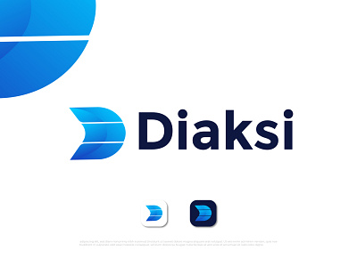 Modern D letter logo for Diaksi