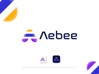 Modern a+ bee letter logo design for Aebee