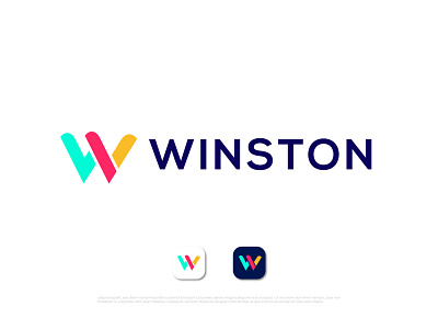 Modern W letter logo design