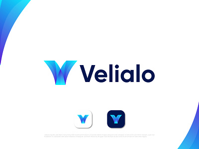 Modern V letter logo design