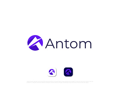 Antom modern minimalist logo design