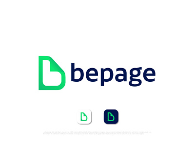 Bepage modern logo mark abstract b logo b mark brand identity brand identity designer branding company corporate design logo logo and branding logo designer logotype p page logo paper logo tech typography
