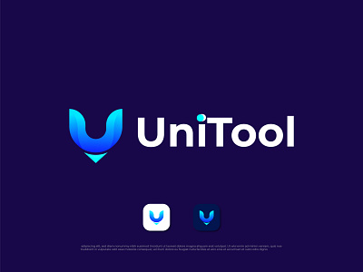 Modern U letter logo design for UniTool