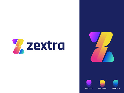modern Z letter logo for zextra abstract app icon brand identity brand logo branding corporate designer design illustration logo logo designer logotype modern typography z icon z logo z mark