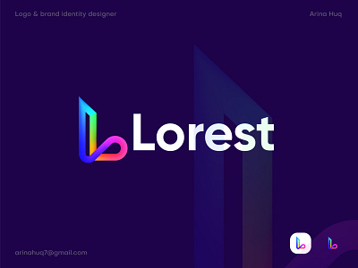 Colorful modern L logo design