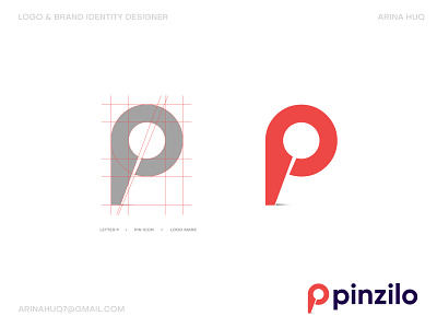 Grid system pinzilo logo app branding brandmark clean design grid icon identity illustration letter logo logo designer logodesign logos logotype monogram p logo symbol vector website