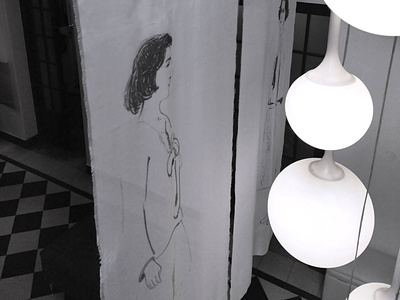 LUCIA TORRES – Instalación «MIGRANTE» en María Elena Kravetz Gal 2021 engraving on organza instalacion lucia torres mariaelenakravetz migrante