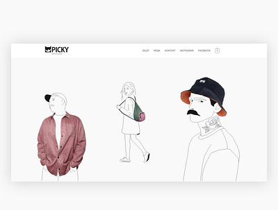 Online shop - PICKY! animation branding clean design graphic design illustration illustrator lep1ej minimal web website