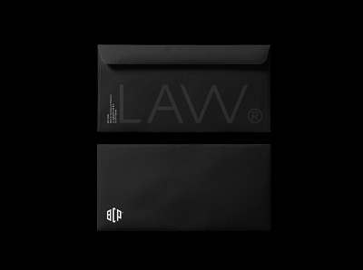 BCP LAW - Branding black envelope envelope design envelopes identity lep1ej minimal stationary stationery