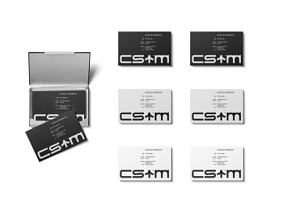 CSTM - See Behance for full case study branding business business card card cards clean design identity lep1ej logo minimal stationary stationery