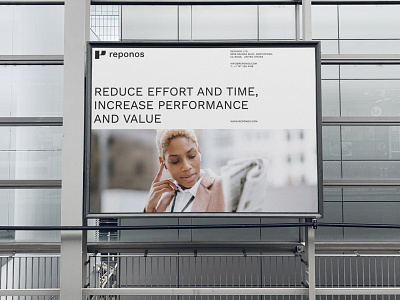 Reponos - Branding on Behance billboard branding corporate corpota design graphic design professional