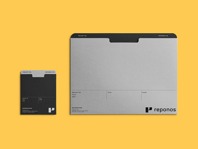 Reponos - Branding on Behance brand brand design brand identity branding corporate design folders identity logo yellow