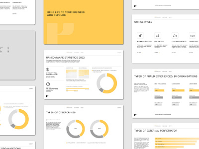 Pitch Deck Presentation - Reponos business clean consutling corporate data data visualisation it numbers pitch pitch deck pitchdeck presentation statistics template visualisation visualization